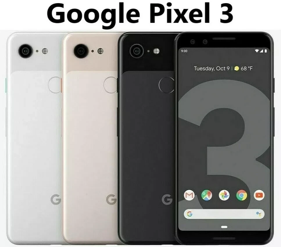 google pixel 3 XL 4 + 64 Go Téléphone Android natif d'origine téléphones mobiles d'occasion 4G