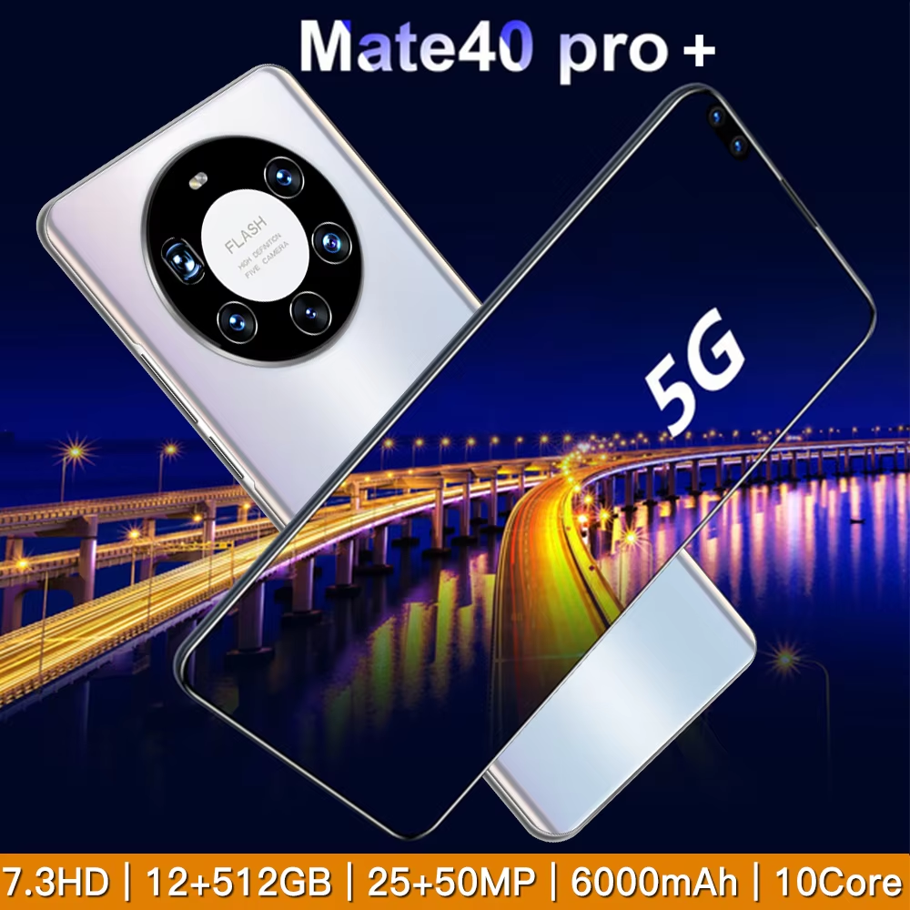 HUAWEI Mate 40 Pro 4800mah téléphone intelligent 12GB 512GB 5.8 pouces écran Smartphone téléphone Android